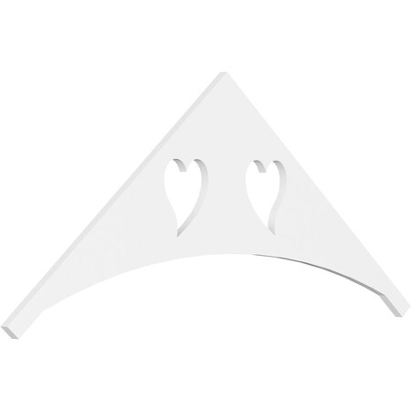 Ekena Millwork Pitch Winston Architectural Grade PVC Gable Pediment, 60"W x 25"H x 1"P (10/12) GPP060X025X100WIN